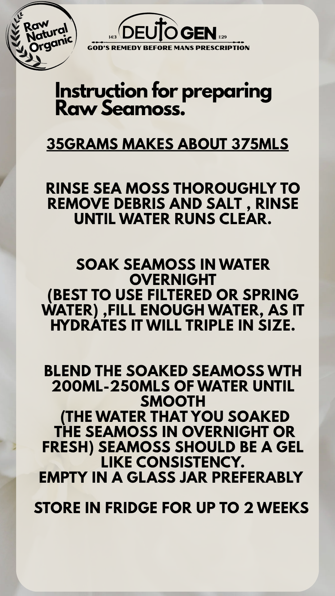 Raw Wildcrafted Sea Moss - 200g